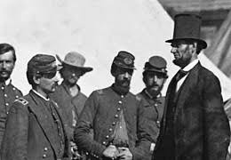 Abe Lincoln with soldiers