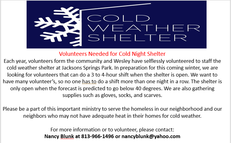 Cold Weather Shelter