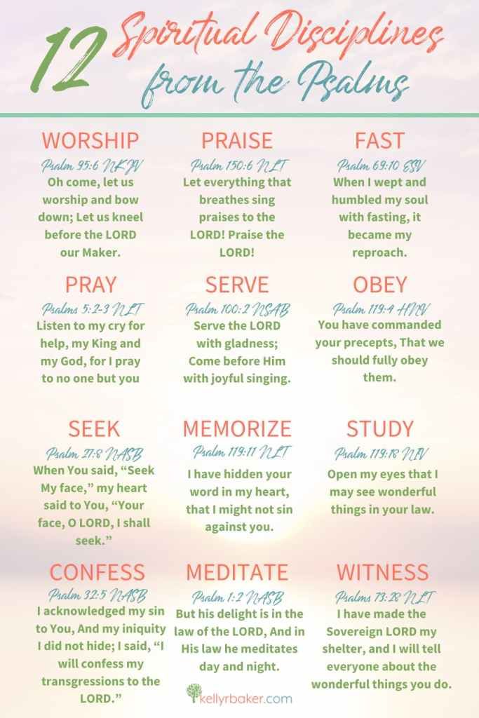 12 spiritual practices from psalms