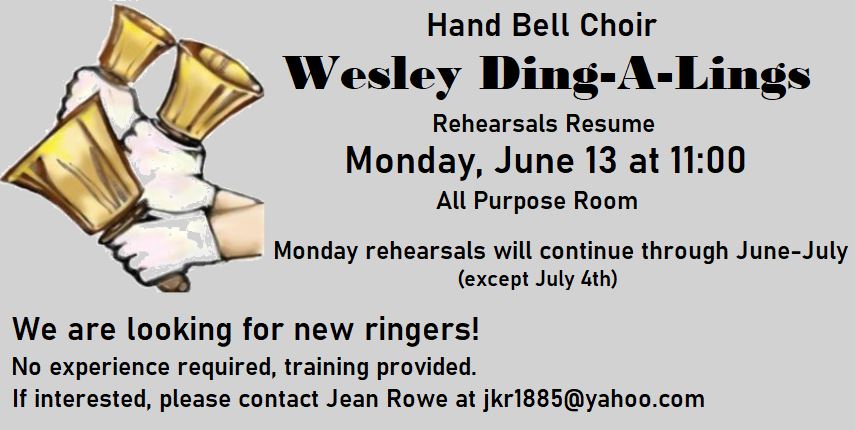 hand bell choir resumes rehearsal