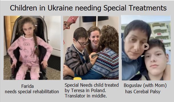 Children in Ukraine needing Special Treatment